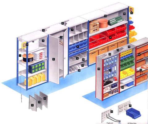 खरीदें जस्ती समाप्त के साथ औद्योगिक छोटे भागों का भंडारण लाइट ड्यूटी ठंडे बस्ते में डालना; ऑनलाइन निर्माण