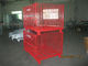 एपॉक्सी पाउडर कोटिंग पेंटिंग लाल वायर मेष कंटेनर भारी वजन 2000 एलबीएस भारित